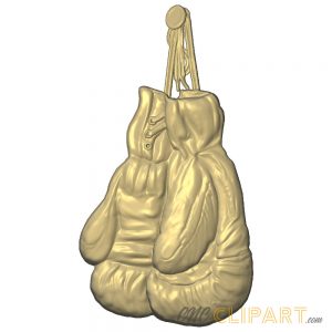 A 3D Relief model of a pair of Boxing Gloves