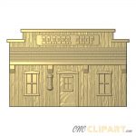 A 3D Relief Model of an American Frontier Barber Shop