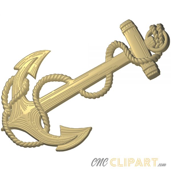 A 3D Relief Model of a Wooden Anchor