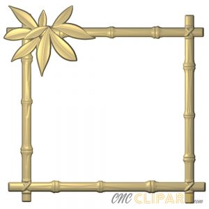 A 3D Relief Model of Bamboo border frame