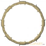 A 3D Relief Model of a Barbed Wire circular Frame