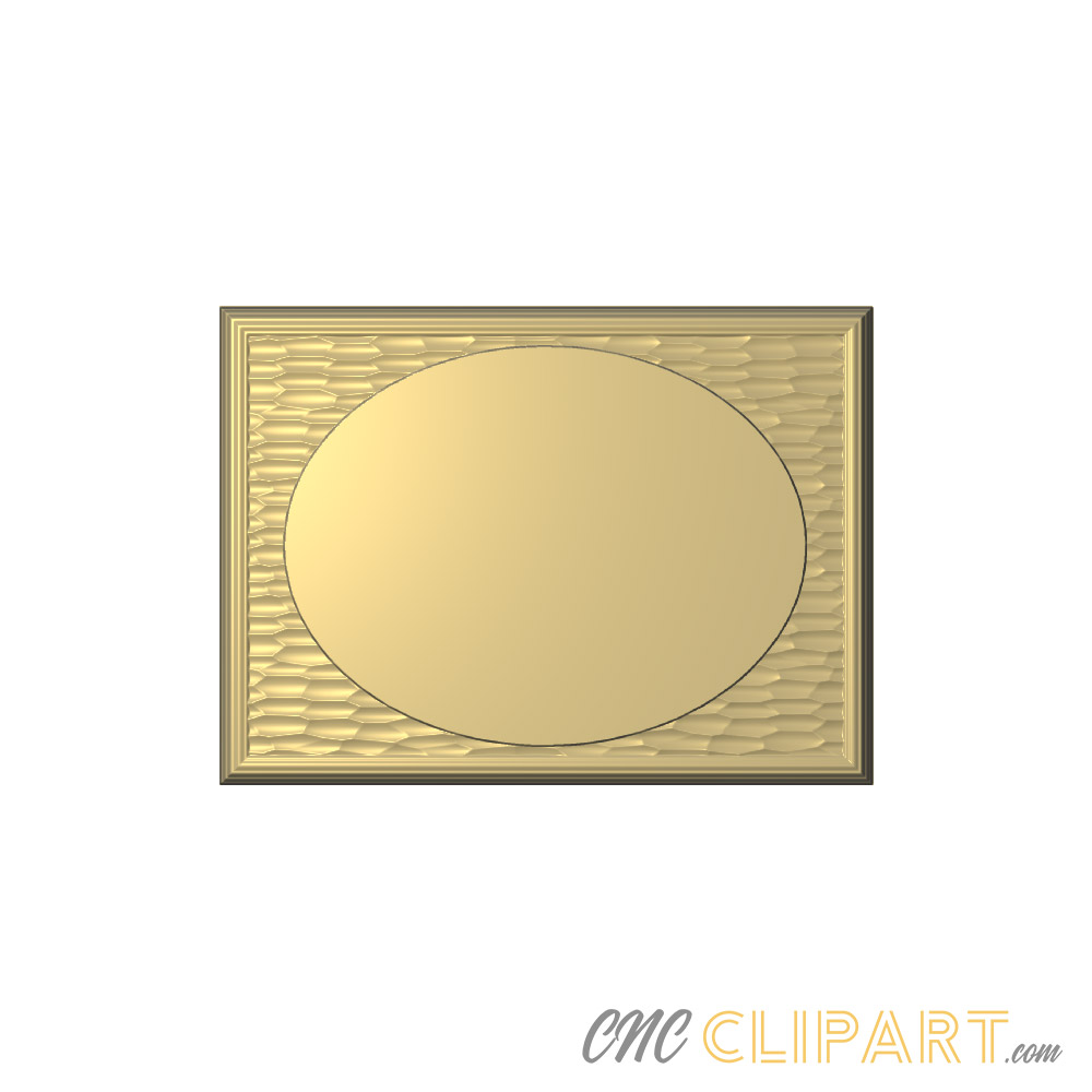 A 3D Relief Model of a hand-textured plaque base surround, suitable for customising with your own award text and additional content