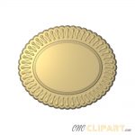 A 3D Relief Model of a circular plaque base surround, suitable for customising with your own award text and additional content