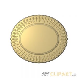 A 3D Relief Model of a circular plaque base surround, suitable for customising with your own award text and additional content