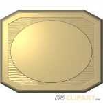 A 3D Relief Model of a circular plaque base surround, with hand-carved design elements suitable for customising with your own award text and additional content