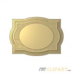 A 3D Relief Model of a circular plaque base surround, with hand-carved design elements suitable for customising with your own award text and additional content