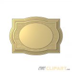 A 3D Relief Model of a circular plaque base surround, with hand-carved design elements suitable for customising with your own award text and additional content