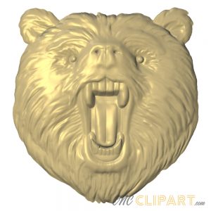 Bear roar 3d relief model