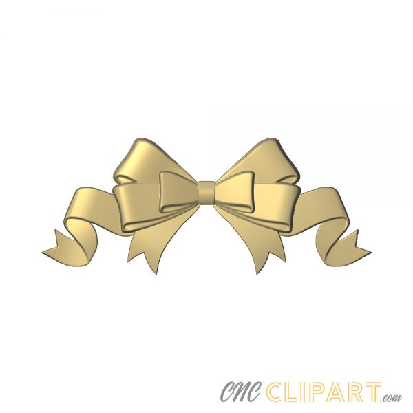 A 3D Relief Model of decorative Ribbon Bow