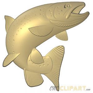 3D relief model of a Brown Trout