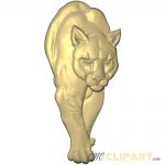 A 3D relief model of a Cougar