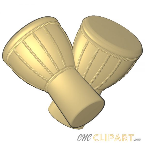A 3D Relief Model of some Djembe Drums