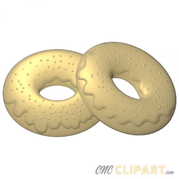 A 3D Relief Model of two donuts