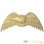 A 3D Relief Model of an Eagle drawn in a comic style