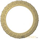 A 3D Relief Model of a circular floral border frame