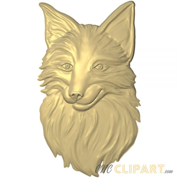 A 3D relief model of fox head