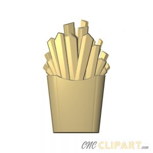 A 3D Relief Model of a some French Fries