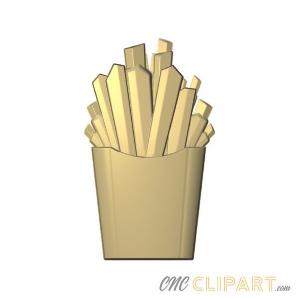 A 3D Relief Model of a some French Fries