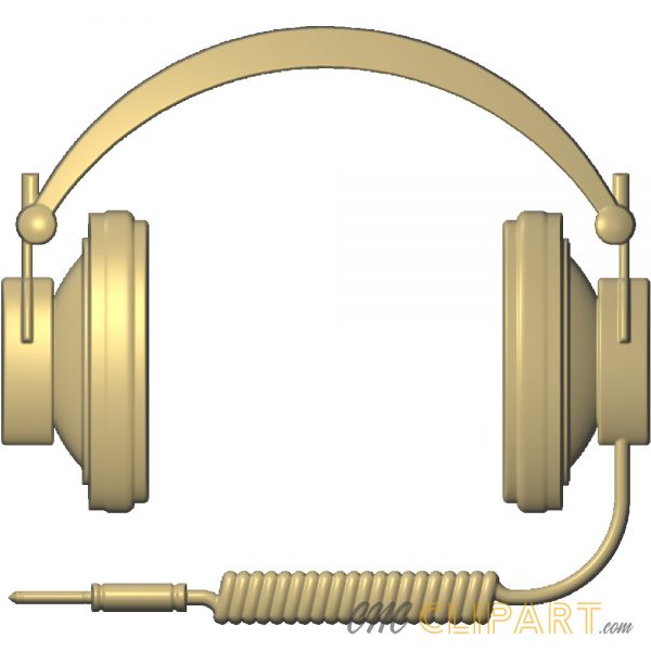 A 3D Relief Model of a pair of Headphones