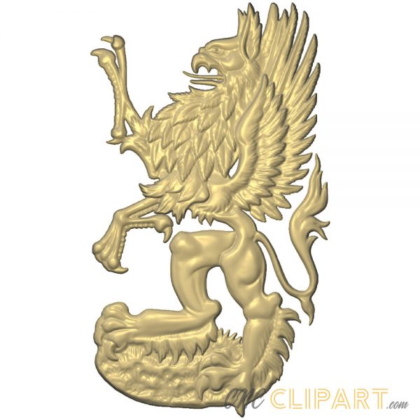 A 3D Relief Model of a Heraldic Griffin
