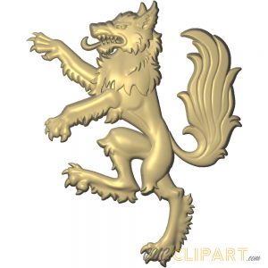 A 3D Relief Model of a Heraldic Wolf
