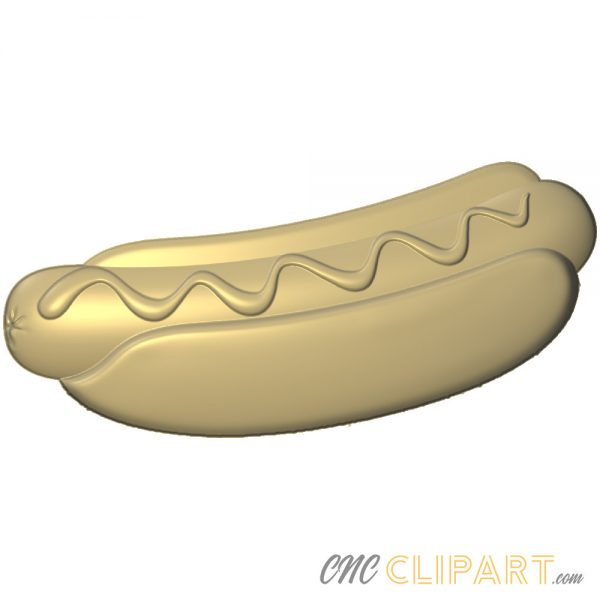 A 3D Relief Model of a Hot Dog