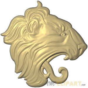 A 3D Relief Model of a Heraldic Lion's Head