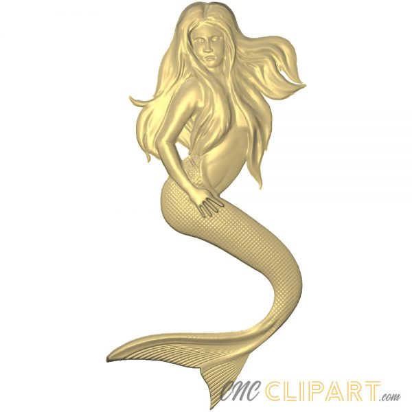 A 3D Relief Model of Mermaid