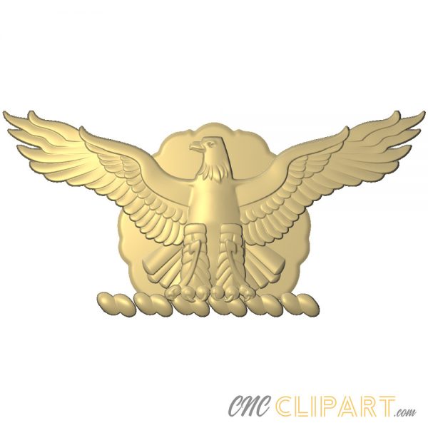 A 3D Relief Model of a Military Eagle