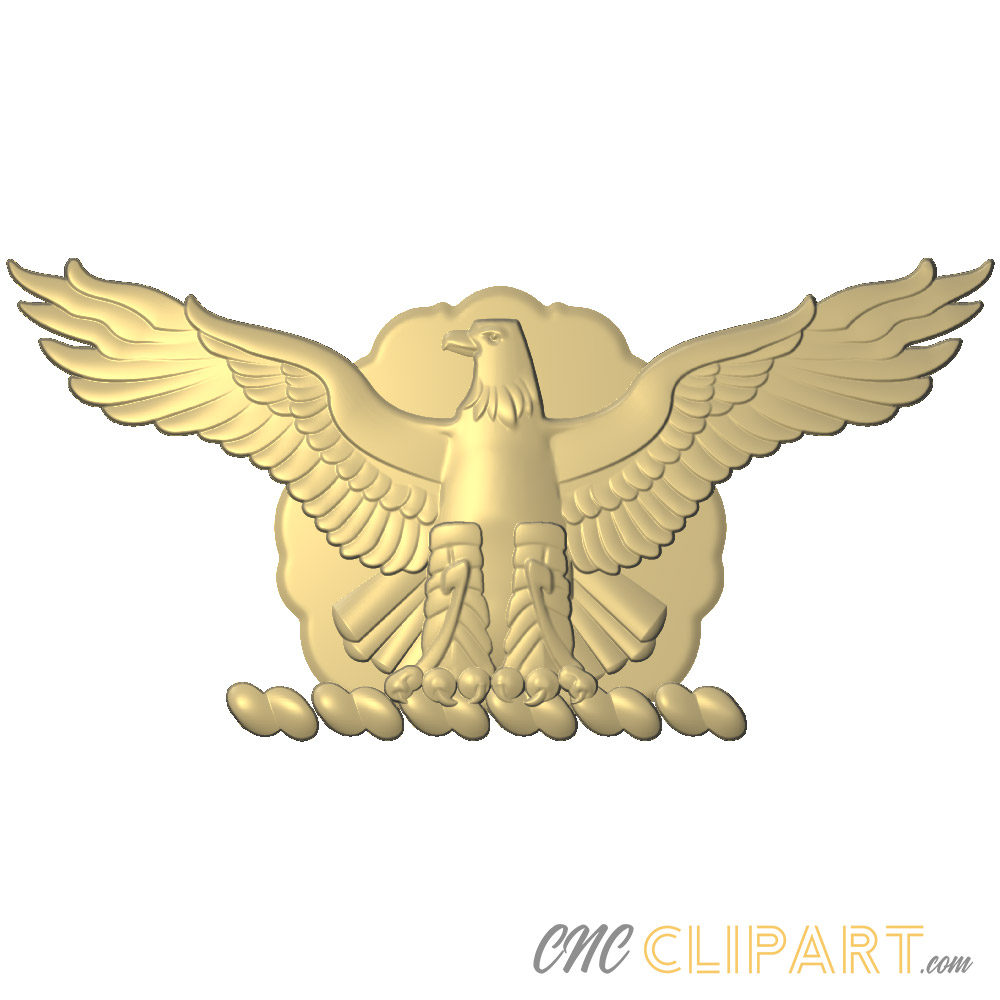 A 3D Relief Model of a Military Eagle
