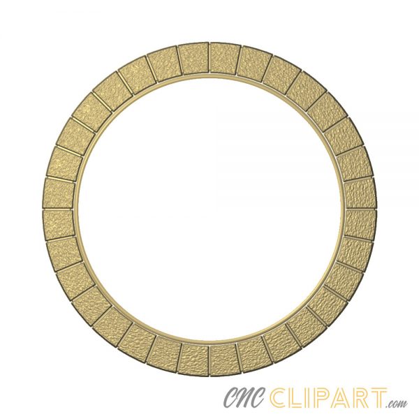 A 3D Relief Model of a circular brick border