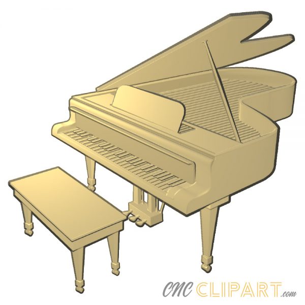 A 3D Relief Model of a Piano
