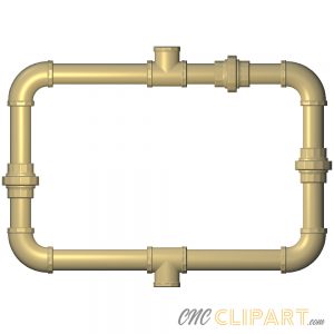 A 3D Relief Model of a pipework frame