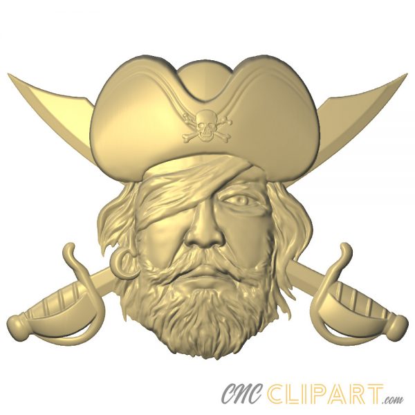 A 3D Relief Model of a Pirate's head