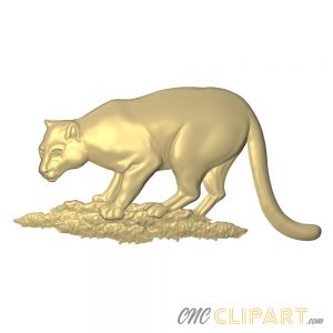 A 3D Relief Model of a Puma