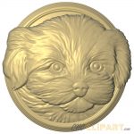 A 3D Relief Model of a cute Puppy Dog head