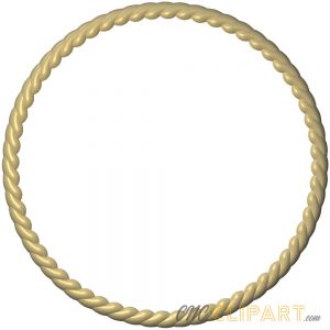 A 3D Relief Model of a circular rope border