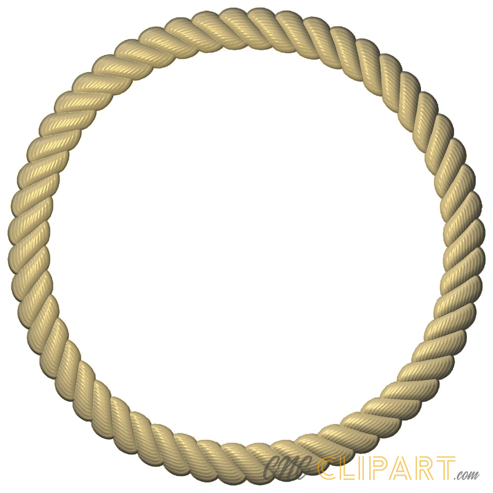 A 3D Relief Model of a circular rope border