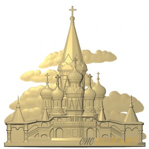 A 3D Relief Model of a Saint Basil's Cathedral in Moscow