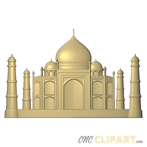 A 3D Relief Model of the Taj Mahal in India