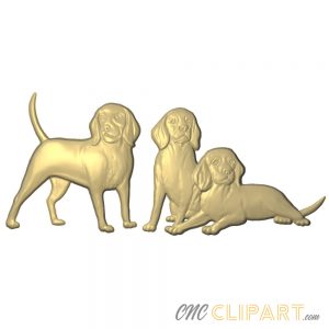 A 3D Relief Model of dogs