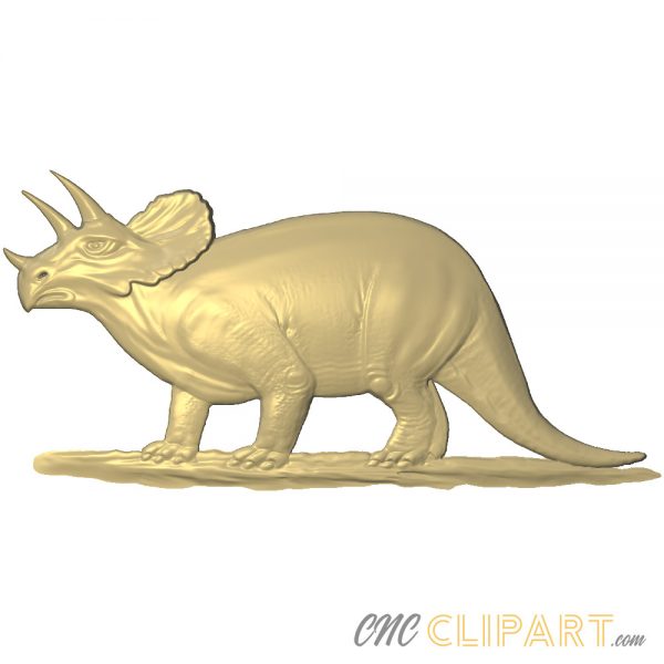 A 3D Relief Model of a Triceratops