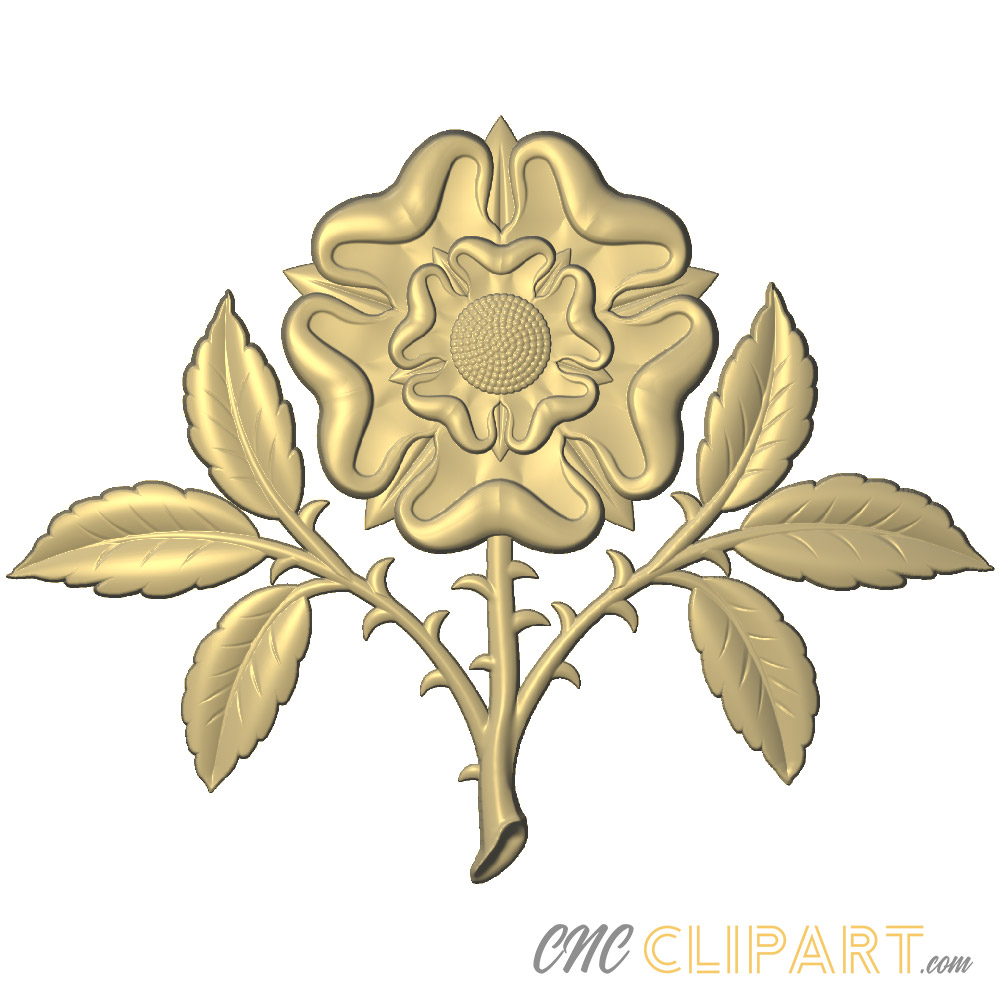 A 3D Relief Model of a Tudor Rose