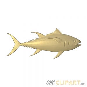 A 3D Relief Model of a Tuna Fish