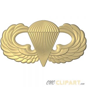 A 3D Relief Model of the US Airborne Insignia