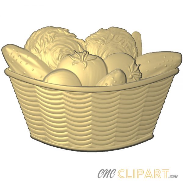 A 3D Relief Model of a Vegetable Basket