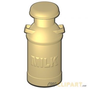 A 3D Relief Model of Vintage Milk Can