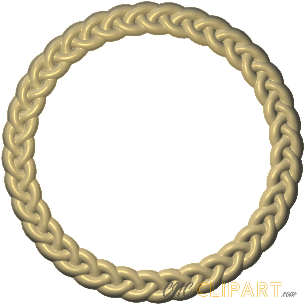 A 3D Relief Model of weaved border frame