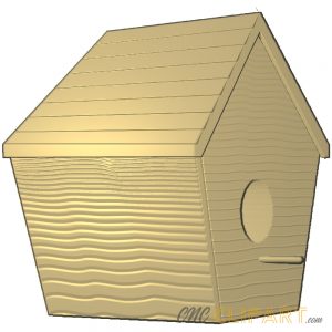 A 3D Relief Model of a Birdhouse