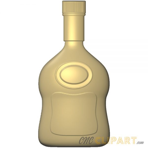 A 3D Relief Model of a liquor bottle
